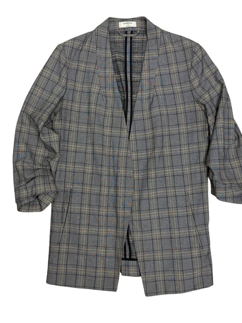 Babaton Plaid Light Blazer Jacket Designer Business Casual Womens Size 8